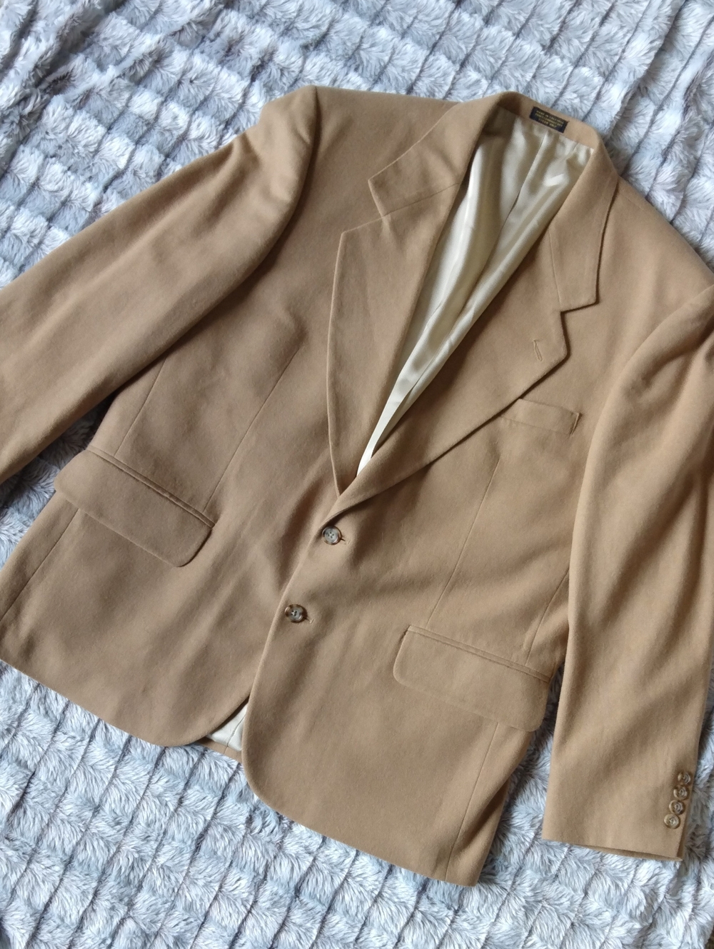 Oscar de la Renta Camel Wool Sport Coat